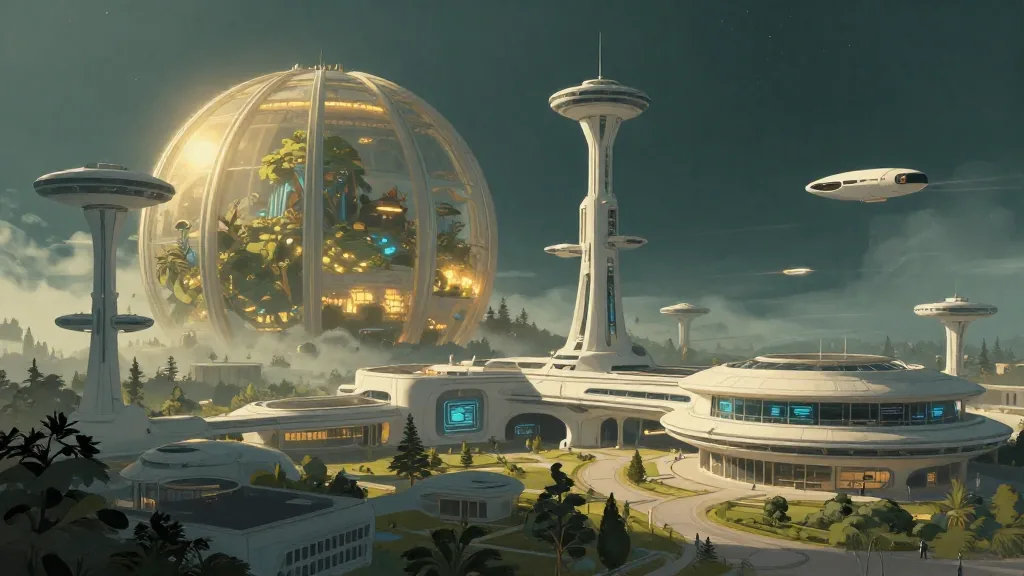 Borealis Collective research station at golden hour